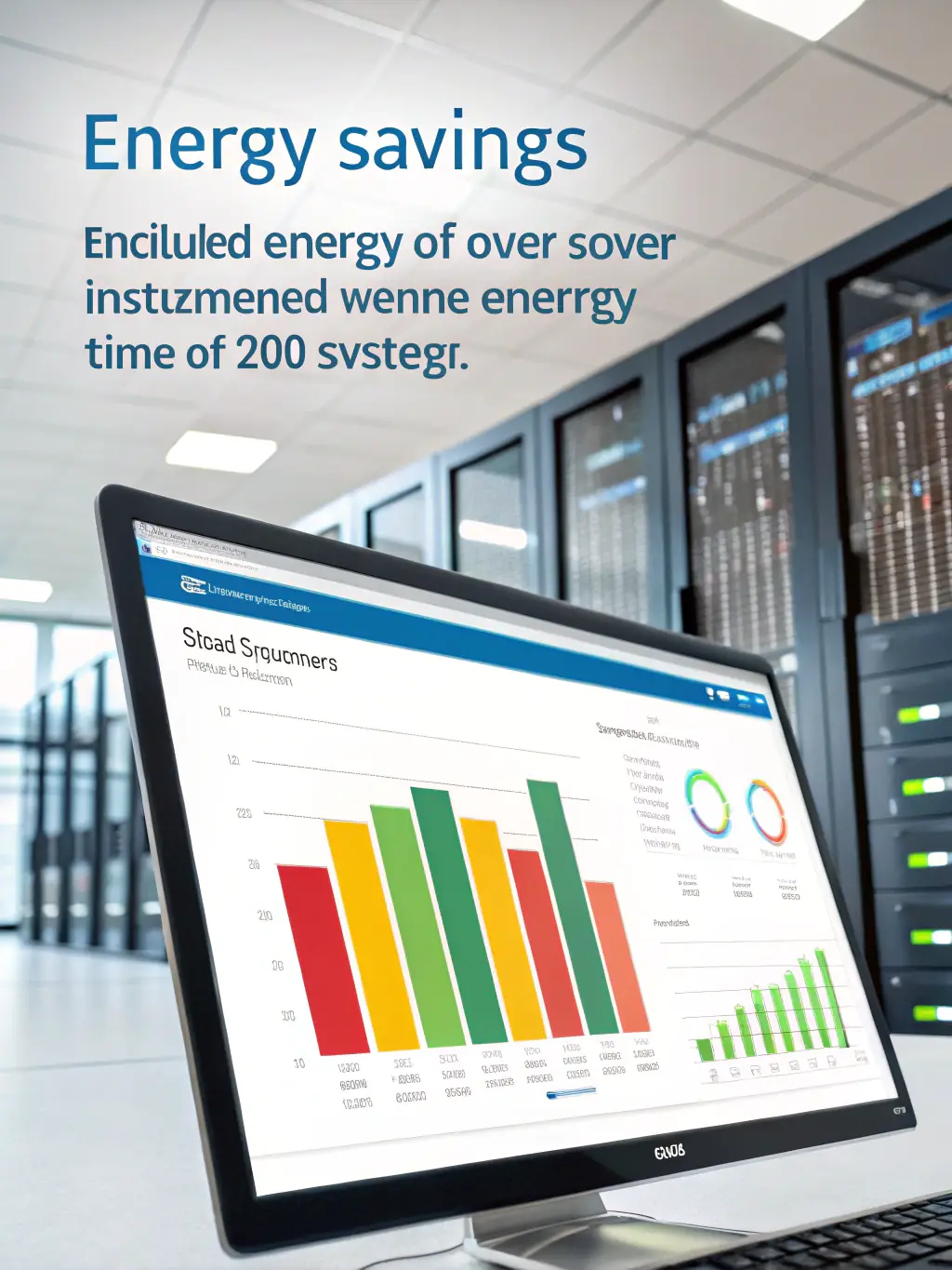 Visual representation of energy savings achieved through the EMC-2000 system.