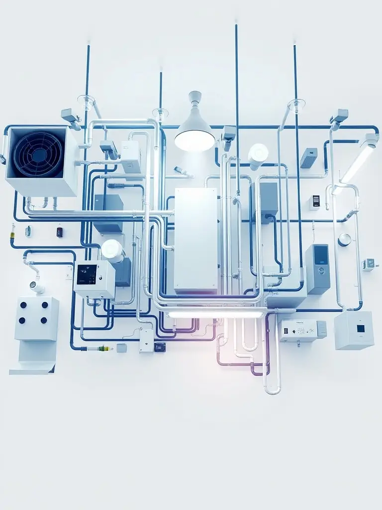 An illustration of integrated building systems by HysineControls.